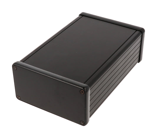 Hammond 1455N1601BK Extruded Aluminum Enclosure, Black (6.3" x 4.05" x 2.1")