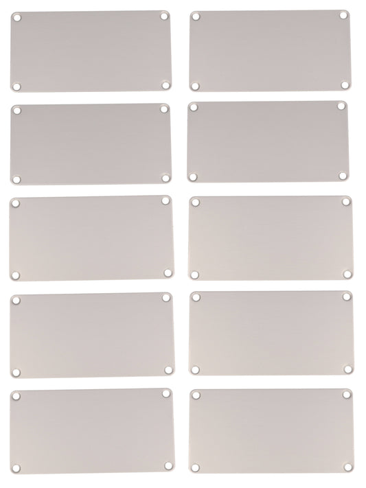 Hammond 1455NAL-10 1455 Series Aluminum End Panels, Clear Anodized, 10-pack, For 1455N Series Metal End Plate Enclosures.