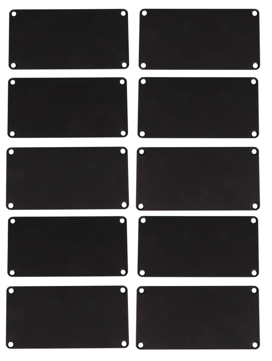 Hammond 1455NALBK-10 1455 Series Aluminum End Panels, Black Anodized, 10-pack, For 1455N Series Metal End Plate Enclosures.