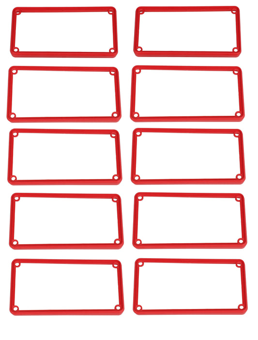 Hammond 1455NBRED-10 1455 Series Open Plastic Bezels, Red, 10-pack, For 1455N Series Metal End Plate Enclosures.