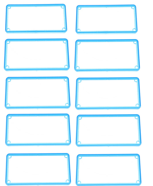 Hammond 1455NBTBU-10 1455 Series Open Plastic Bezels, Translucent Blue, 10-pack, For 1455N Series Metal End Plate Enclosures.