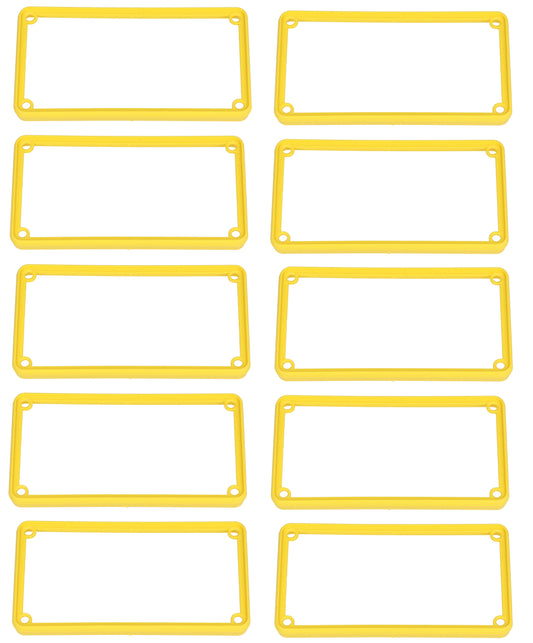 Hammond 1455NBY-10 1455 Series Open Plastic Bezels, Yellow, 10-pack, For 1455N Series Metal End Plate Enclosures.