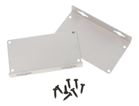 Hammond 1455NF 1455 Series Flanged Aluminum End Panel Kit, Clear Anodized, Pair, For 1455N Series Enclosures.