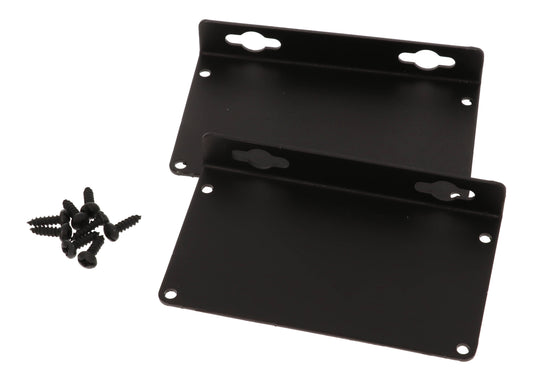 Hammond 1455NFBK 1455 Series Flanged Aluminum End Panel Kit, Black Anodized, Pair, For 1455N Series Enclosures.