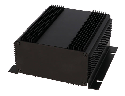 Hammond 1455NHD1201BK Heat Dissipating Extruded Aluminum Enclosure, Black with Flange 4.72" x 4.37" x 2.39"