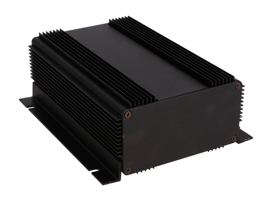 Hammond 1455NHD1601BK Heat Dissipating Extruded Aluminum Enclosure, Black with Flange 6.3" x 4.37" x 2.39"