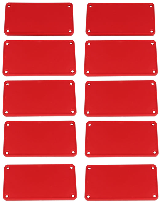 Hammond 1455NPLRED-10 1455 Series Closed Plastic Bezels/End Caps, Red, 10-pack, For 1455N Series Enclosures.