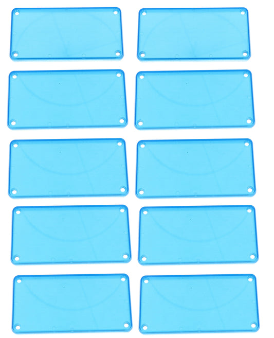 Hammond 1455NPLTBU-10 1455 Series Closed Plastic Bezels/End Caps, Translucent Blue, 10-pack, For 1455N Series Enclosures.