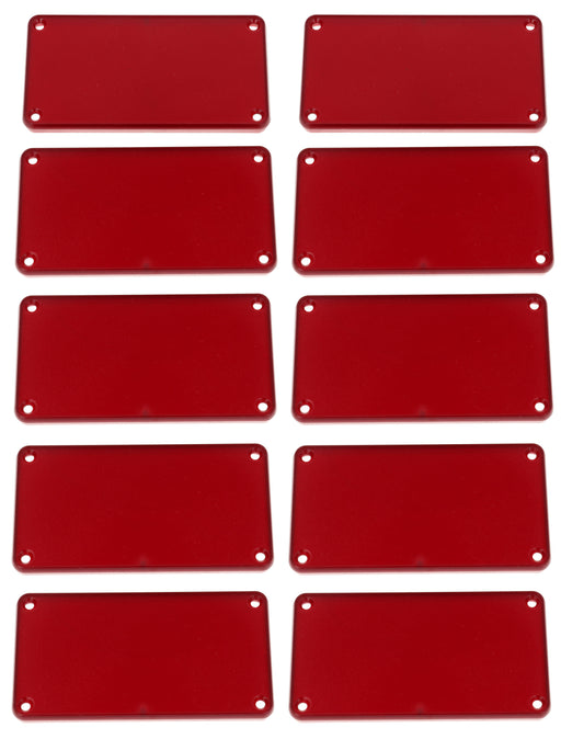 Hammond 1455NPLTRD-10 1455 Series Closed Plastic Bezels/End Caps, Translucent Red, 10-pack, For 1455N Series Enclosures.