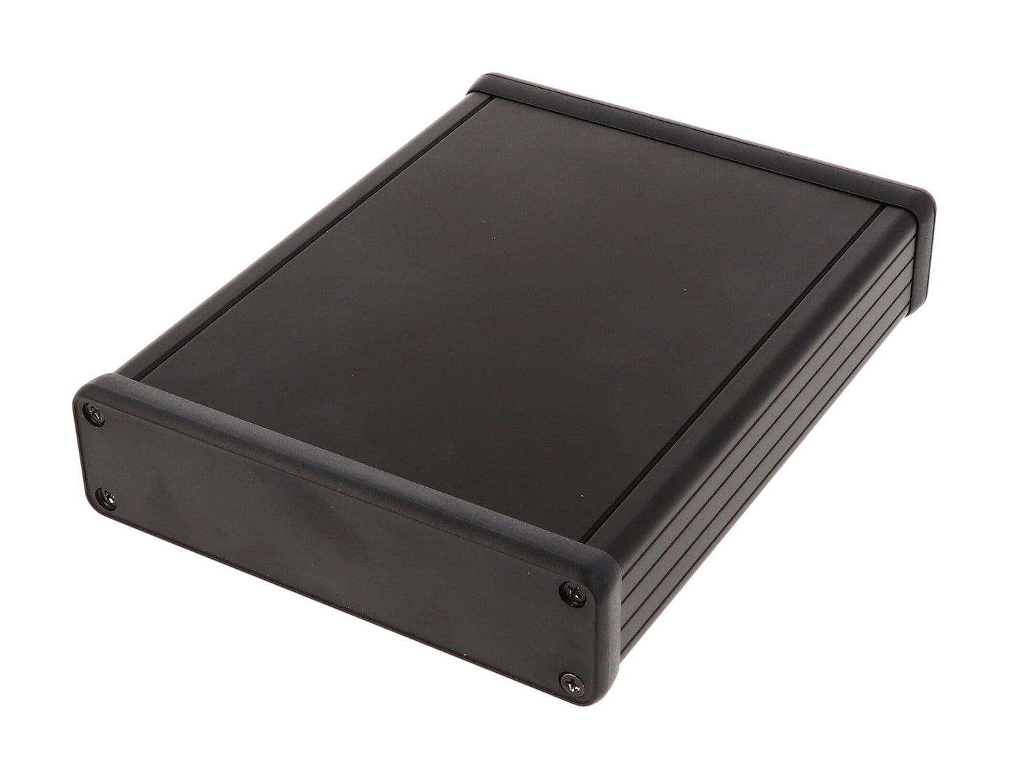 Hammond 1455P1602BK Extruded Aluminum Enclosure, Black with Plastic End Panels 6.3" x 4.92" x 1.22"