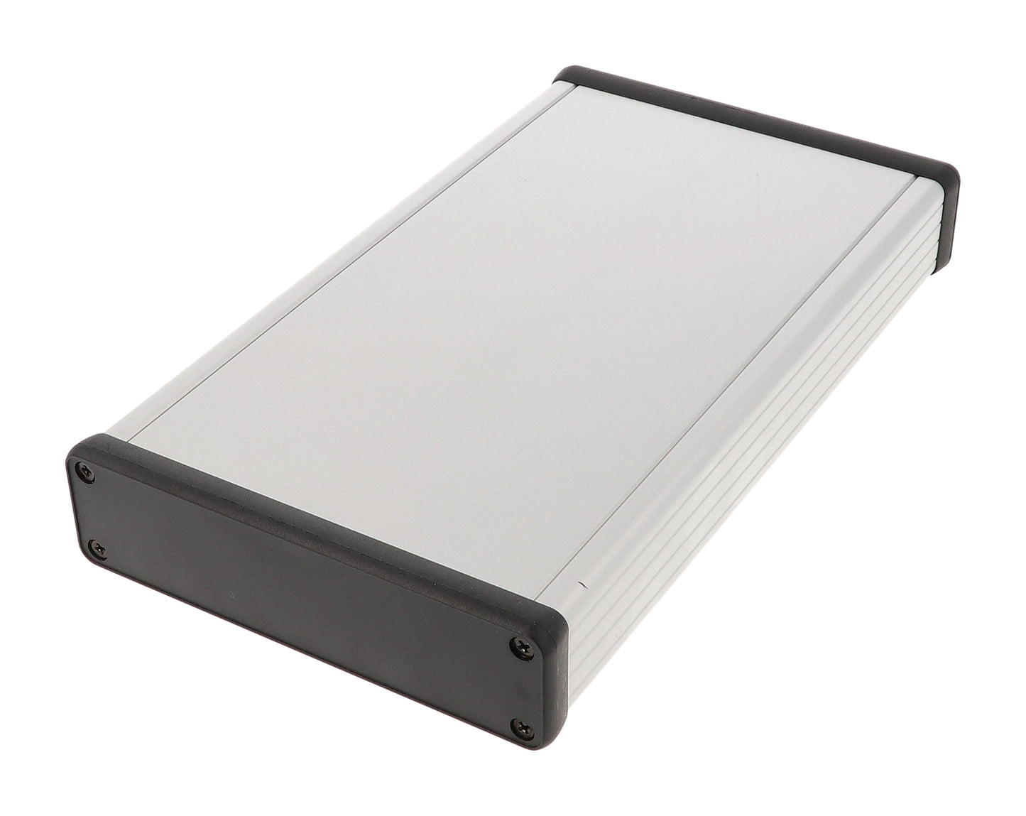 Hammond 1455P2202 Extruded Aluminum Enclosure with Plastic End Panels 8.66" x 4.92" x 1.22"