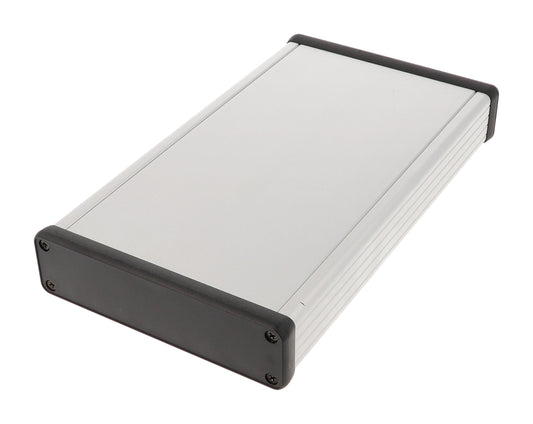 Hammond 1455P2202 Extruded Aluminum Enclosure with Plastic End Panels 8.66" x 4.92" x 1.22"