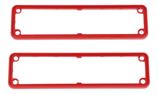 Hammond 1455PBRED 1455 Series Open Plastic Bezels, Red, 2-pack, For 1455P Series Metal End Plate Enclosures.