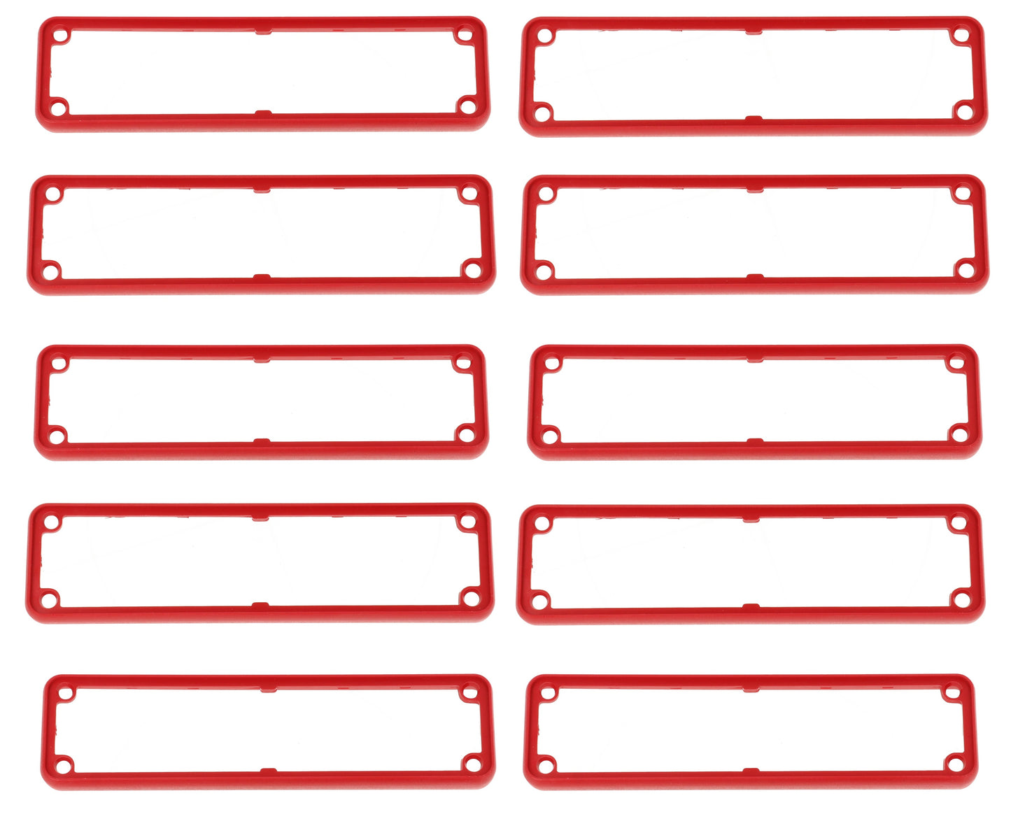 Hammond 1455PBRED-10 1455 Series Open Plastic Bezels, Red, 10-pack, For 1455P Series Metal End Plate Enclosures.