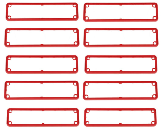 Hammond 1455PBRED-10 1455 Series Open Plastic Bezels, Red, 10-pack, For 1455P Series Metal End Plate Enclosures.