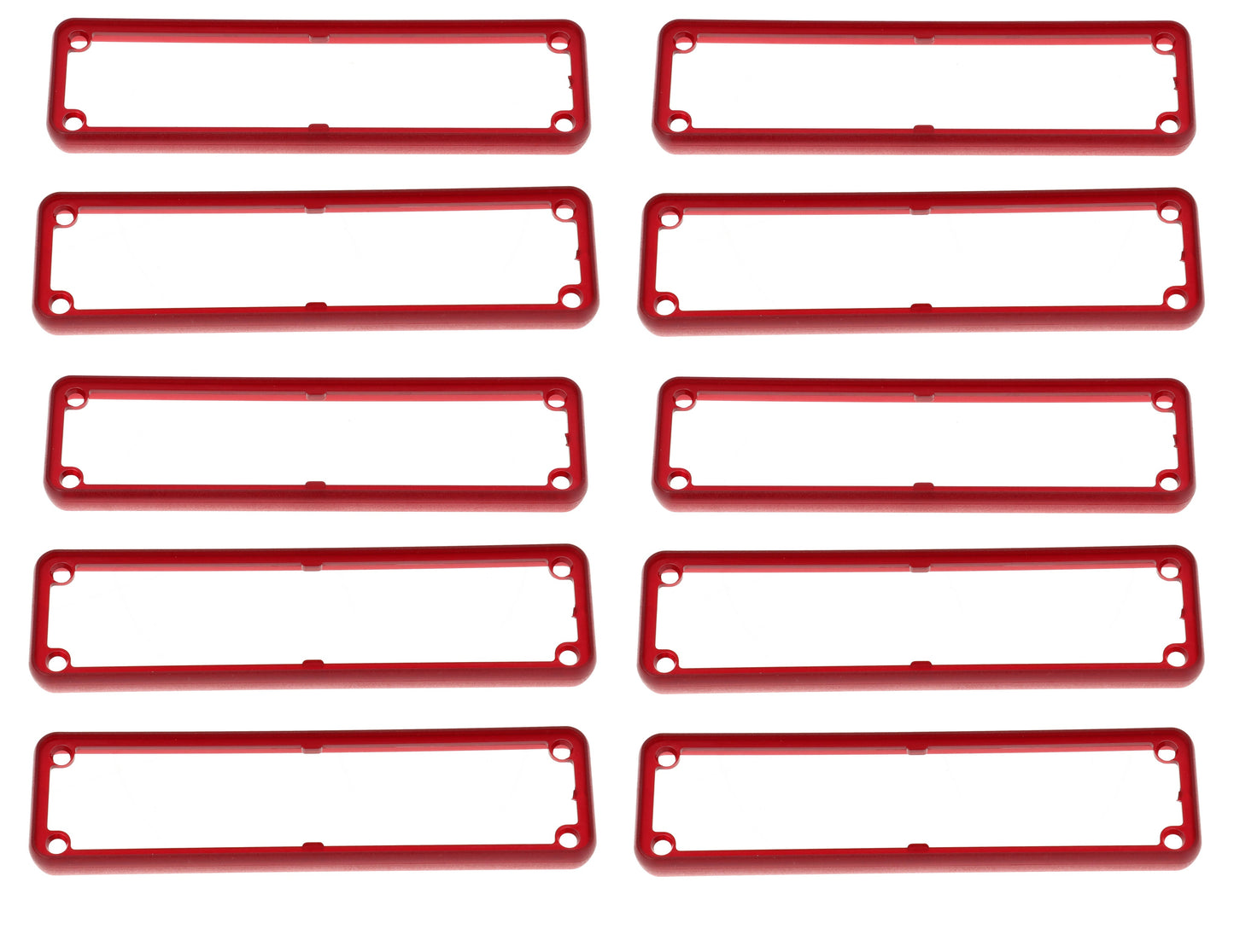 Hammond 1455PBTRD-10 1455 Series Open Plastic Bezels, Translucent Red, 10-pack, For 1455P Series Metal End Plate Enclosures.