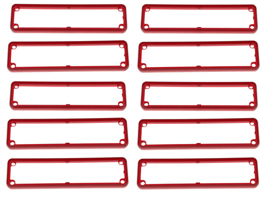 Hammond 1455PBTRD-10 1455 Series Open Plastic Bezels, Translucent Red, 10-pack, For 1455P Series Metal End Plate Enclosures.
