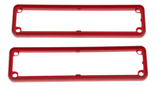 Hammond 1455PBTRD 1455 Series Open Plastic Bezels, Translucent Red, 2-pack, For 1455P Series Metal End Plate Enclosures.