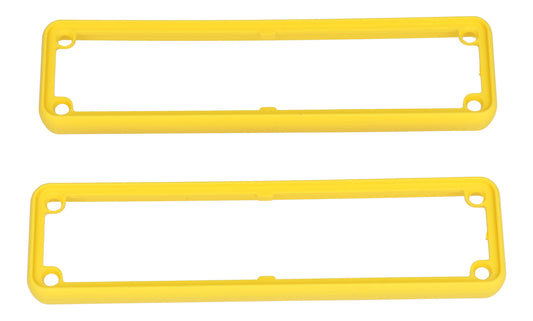 Hammond 1455PBY 1455 Series Open Plastic Bezels, Yellow, 2-pack, For 1455P Series Metal End Plate Enclosures.