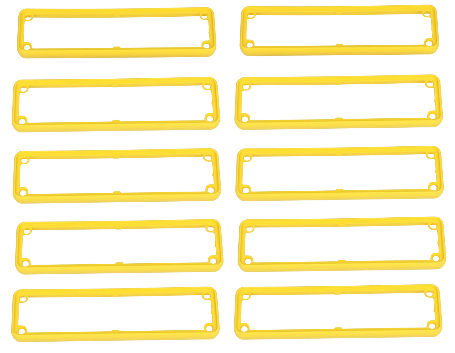 Hammond 1455PBY-10 1455 Series Open Plastic Bezels, Yellow, 10-pack, For 1455P Series Metal End Plate Enclosures.