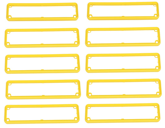 Hammond 1455PBY-10 1455 Series Open Plastic Bezels, Yellow, 10-pack, For 1455P Series Metal End Plate Enclosures.