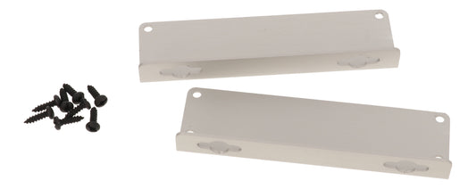 Hammond 1455PF 1455 Series Flanged Aluminum End Panel Kit, Clear Anodized, Pair, For 1455P Series Enclosures.