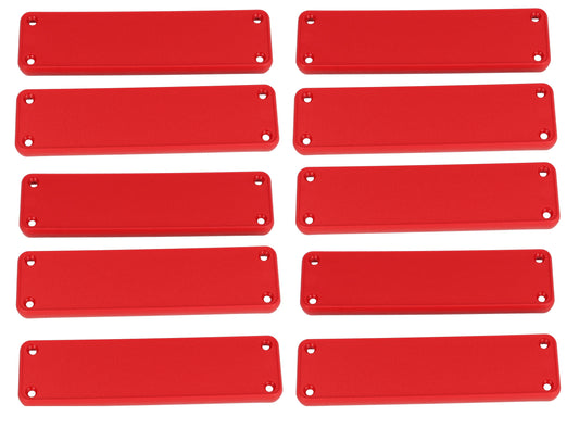 Hammond 1455PPLRED-10 1455 Series Closed Plastic Bezels/End Caps, Red, 10-pack, For 1455P Series Enclosures.