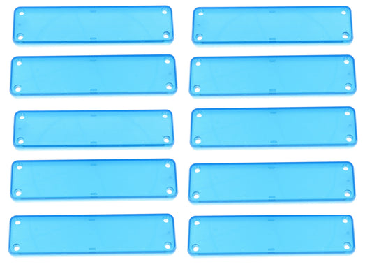 Hammond 1455PPLTBU-10 1455 Series Closed Plastic Bezels/End Caps, Translucent Blue, 10-pack, For 1455P Series Enclosures.