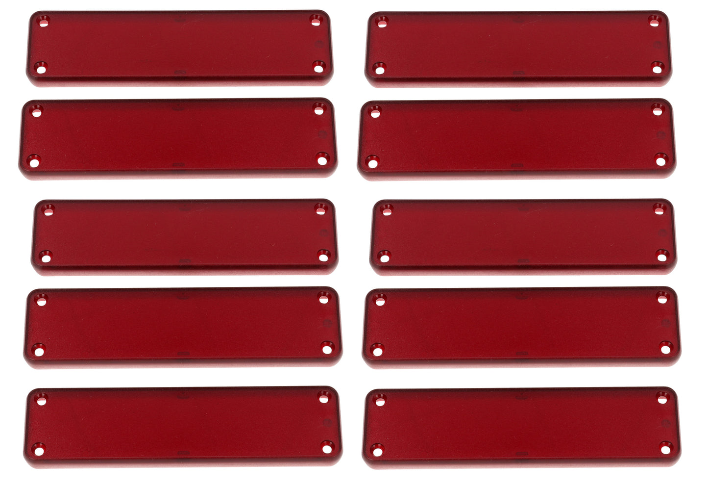 Hammond 1455PPLTRD-10 1455 Series Closed Plastic Bezels/End Caps, Translucent Red, 10-pack, For 1455P Series Enclosures.