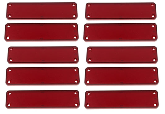 Hammond 1455PPLTRD-10 1455 Series Closed Plastic Bezels/End Caps, Translucent Red, 10-pack, For 1455P Series Enclosures.