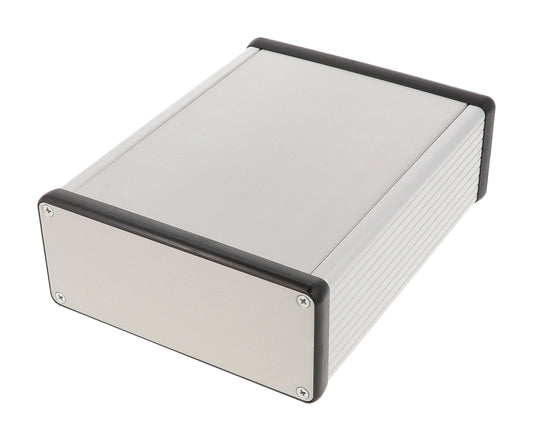 Hammond 1455Q1601 Extruded Aluminum Enclosure 6.3" x 4.92" x 2.05" with Metal End Panels