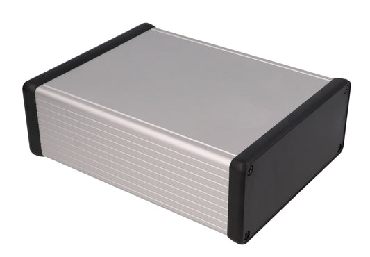 Hammond 1455Q1602 Extruded Aluminum Enclosure with Plastic End Panels 6.3" x 4.92" x 2.05"