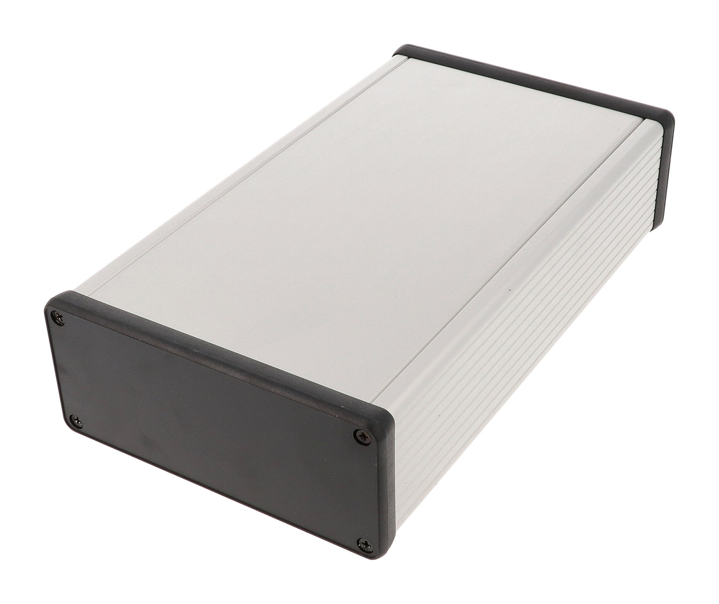 Hammond 1455Q2202 Extruded Aluminum Enclosure with Plastic End Panels 8.66" x 4.92" x 2.05"
