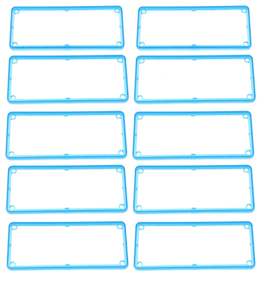 Hammond 1455QBTBU-10 1455 Series Open Plastic Bezels, Translucent Blue, 10-pack, For 1455Q Series Metal End Plate Enclosures.