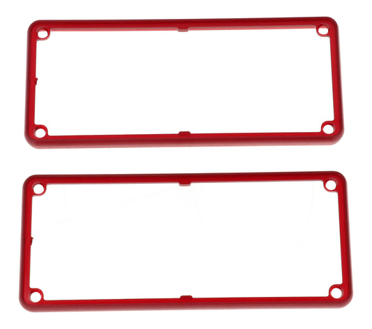Hammond 1455QBTRD 1455 Series Open Plastic Bezels, Translucent Red, 2-pack, For 1455Q Series Metal End Plate Enclosures.