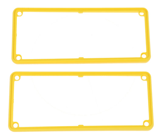 Hammond 1455QBY 1455 Series Open Plastic Bezels, Yellow, 2-pack, For 1455Q Series Metal End Plate Enclosures.