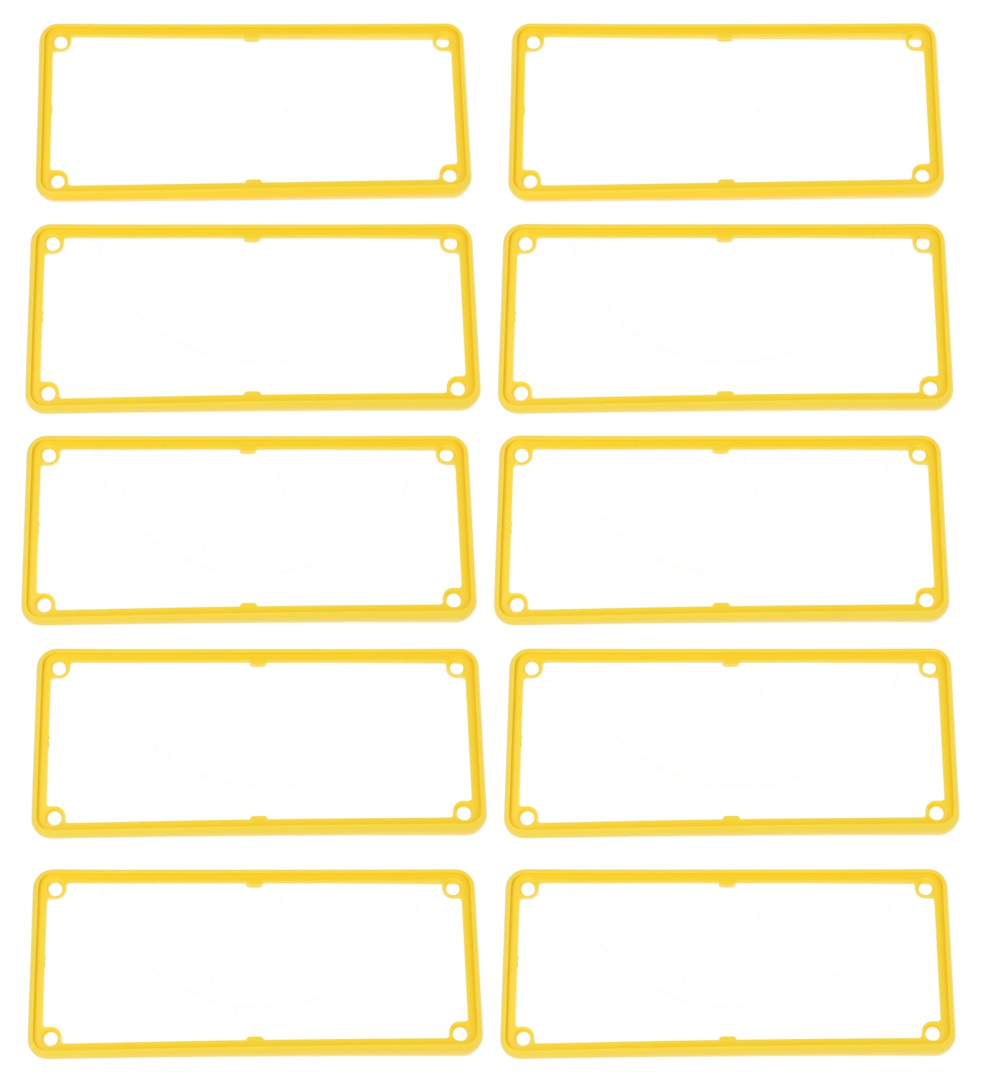 Hammond 1455QBY-10 1455 Series Open Plastic Bezels, Yellow, 10-pack, For 1455Q Series Metal End Plate Enclosures.