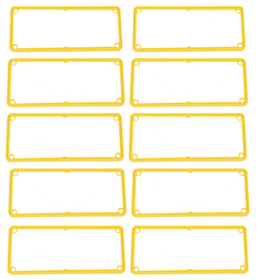 Hammond 1455QBY-10 1455 Series Open Plastic Bezels, Yellow, 10-pack, For 1455Q Series Metal End Plate Enclosures.