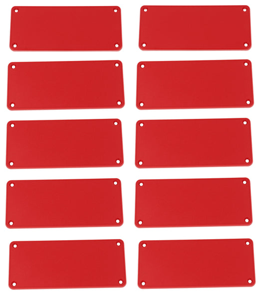 Hammond 1455QPLRED-10 1455 Series Closed Plastic Bezels/End Caps, Red, 10-pack, For 1455Q Series Enclosures.