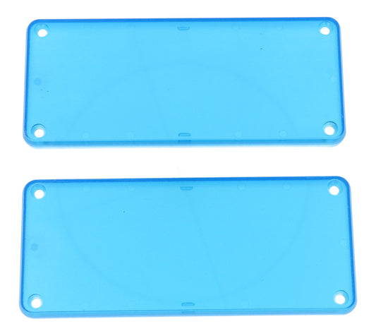 Hammond 1455QPLTBU 1455 Series Closed Plastic Bezels/End Caps, Translucent Blue, 2-pack, For 1455Q Series Enclosures.