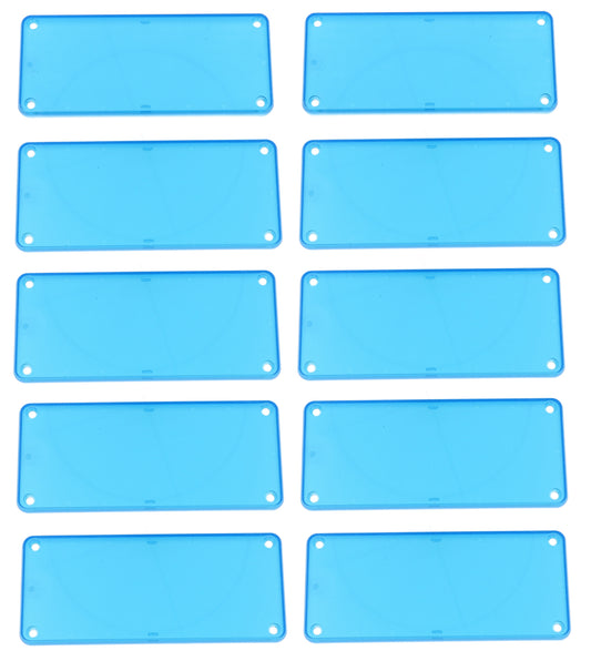 Hammond 1455QPLTBU-10 1455 Series Closed Plastic Bezels/End Caps, Translucent Blue, 10-pack, For 1455Q Series Enclosures.