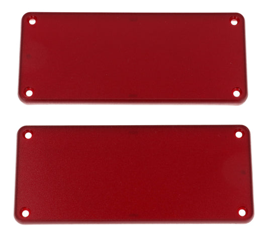 Hammond 1455QPLTRD 1455 Series Closed Plastic Bezels/End Caps, Translucent Red, 2-pack, For 1455Q Series Enclosures.