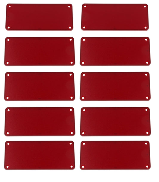 Hammond 1455QPLTRD-10 1455 Series Closed Plastic Bezels/End Caps, Translucent Red, 10-pack, For 1455Q Series Enclosures.