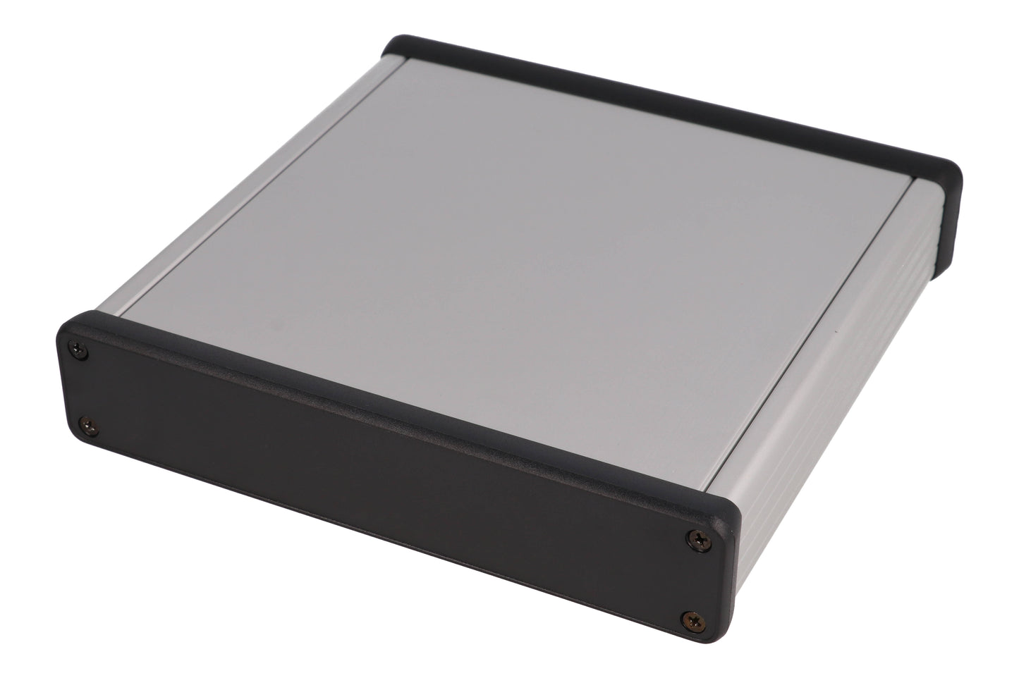 Hammond 1455R1602 Extruded Aluminum Enclosure with Plastic End Panels 6.3" x 6.5" x 1.22"