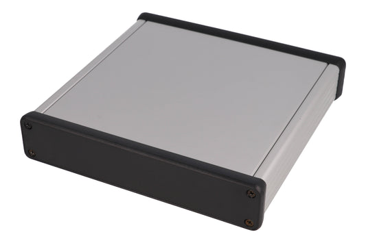Hammond 1455R1602 Extruded Aluminum Enclosure with Plastic End Panels 6.3" x 6.5" x 1.22"