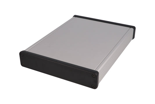 Hammond 1455R2202 Extruded Aluminum Enclosure with Plastic End Panels 8.66" x 6.5" x 1.22"