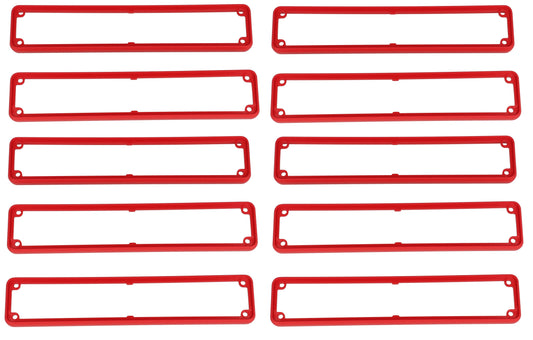 Hammond 1455RBRED-10 1455 Series Open Plastic Bezels, Red, 10-pack, For 1455R Series Metal End Plate Enclosures.