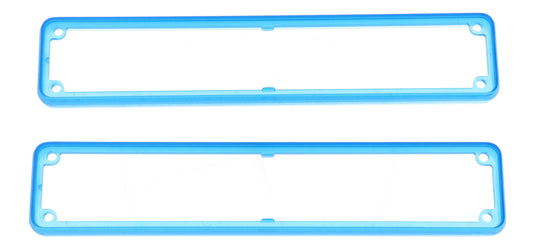 Hammond 1455RBTBU 1455 Series Open Plastic Bezels, Translucent Blue, 2-pack, For 1455R Series Metal End Plate Enclosures.