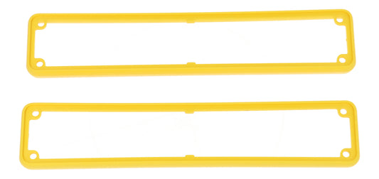 Hammond 1455RBY 1455 Series Open Plastic Bezels, Yellow, 2-pack, For 1455R Series Metal End Plate Enclosures.