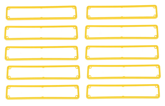 Hammond 1455RBY-10 1455 Series Open Plastic Bezels, Yellow, 10-pack, For 1455R Series Metal End Plate Enclosures.